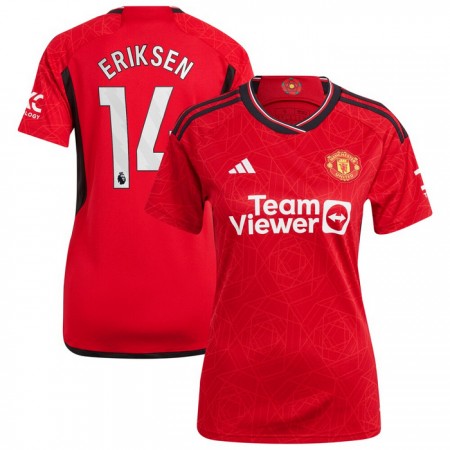 Manchester United Eriksen 14 Domácí 2023-24 - Dámské Fotbalové Dresy (S/S)